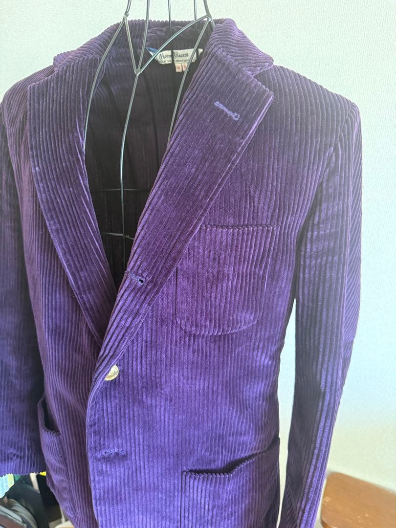 Rowing Blazers USA製 太畝コーデュロイ テーラード紫 金ボタン
