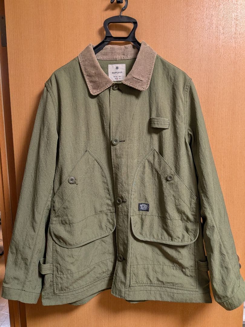 スノーピーク タキビカバーオールジャケット XLサイズ オリーブ