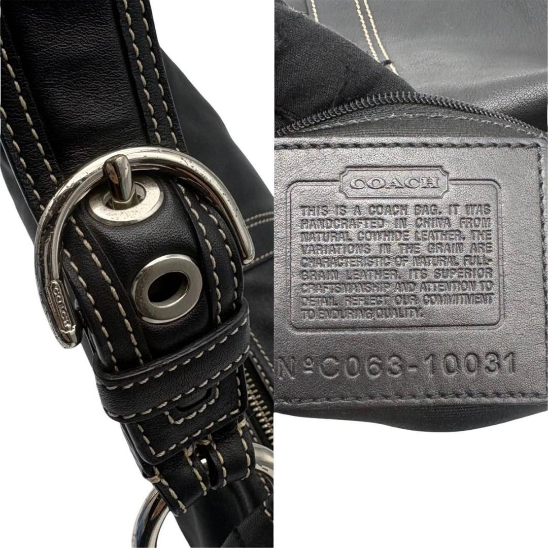 COACH コーチ ショルダーバッグ ワンショルダー　ホーボー レザー　ブラック