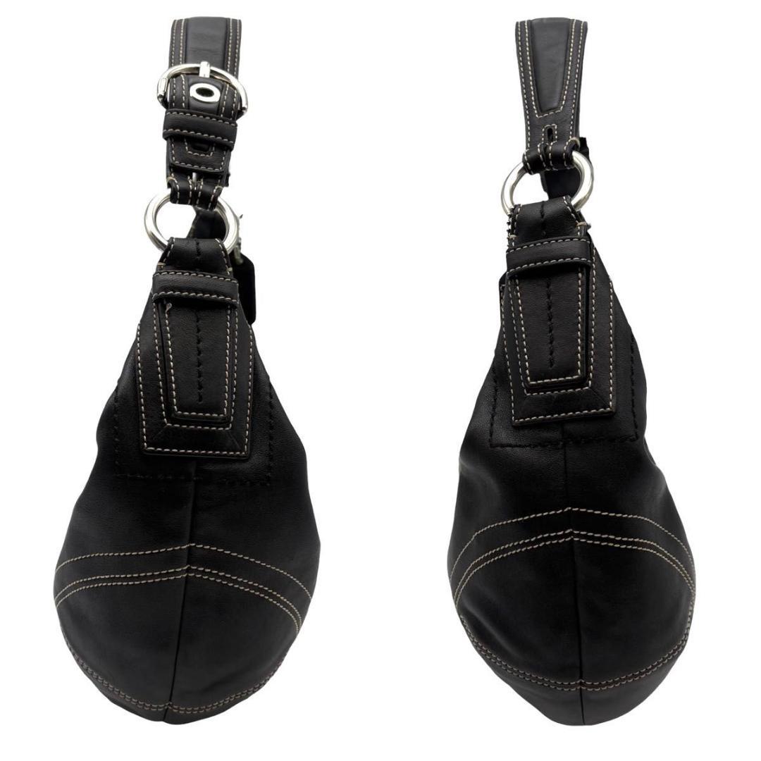 COACH コーチ ショルダーバッグ ワンショルダー　ホーボー レザー　ブラック