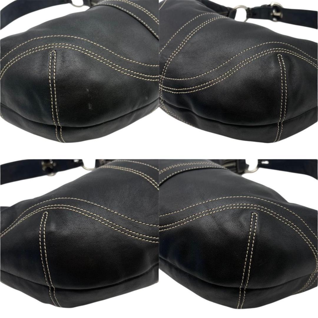 COACH コーチ ショルダーバッグ ワンショルダー　ホーボー レザー　ブラック