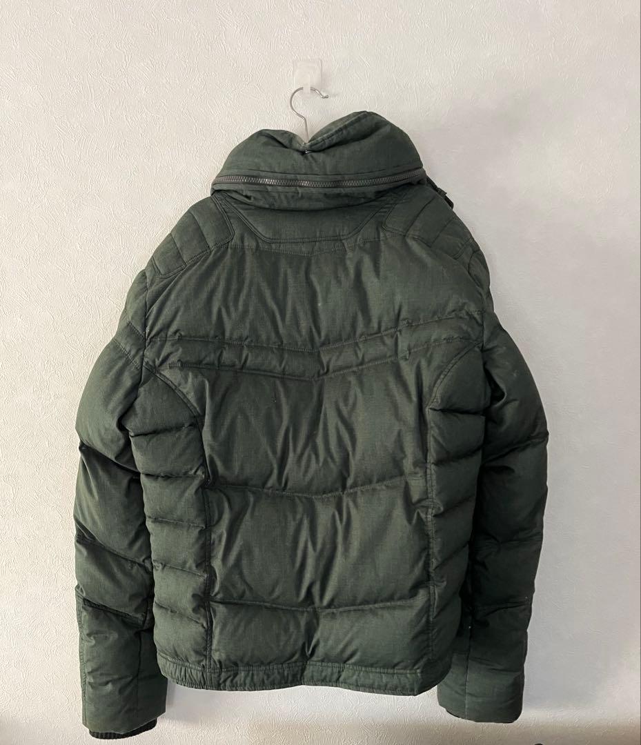 DIESELディーゼル ダウンジャケット フード付 グリーン XL