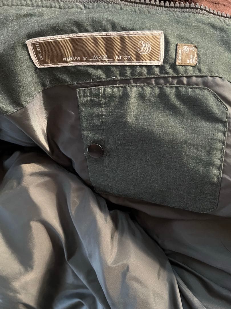 DIESELディーゼル ダウンジャケット フード付 グリーン XL