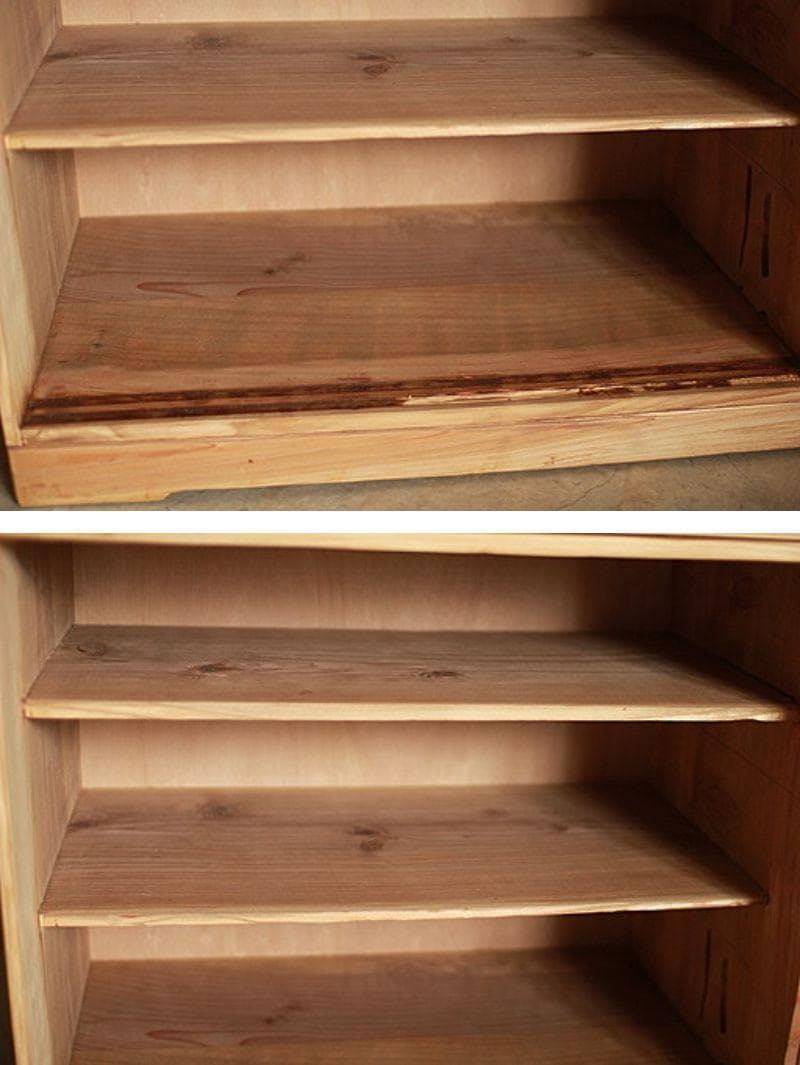 古い木枠のガラス戸棚　小引き出し2杯　食器棚　水屋　キャビネット　古家具　古民家