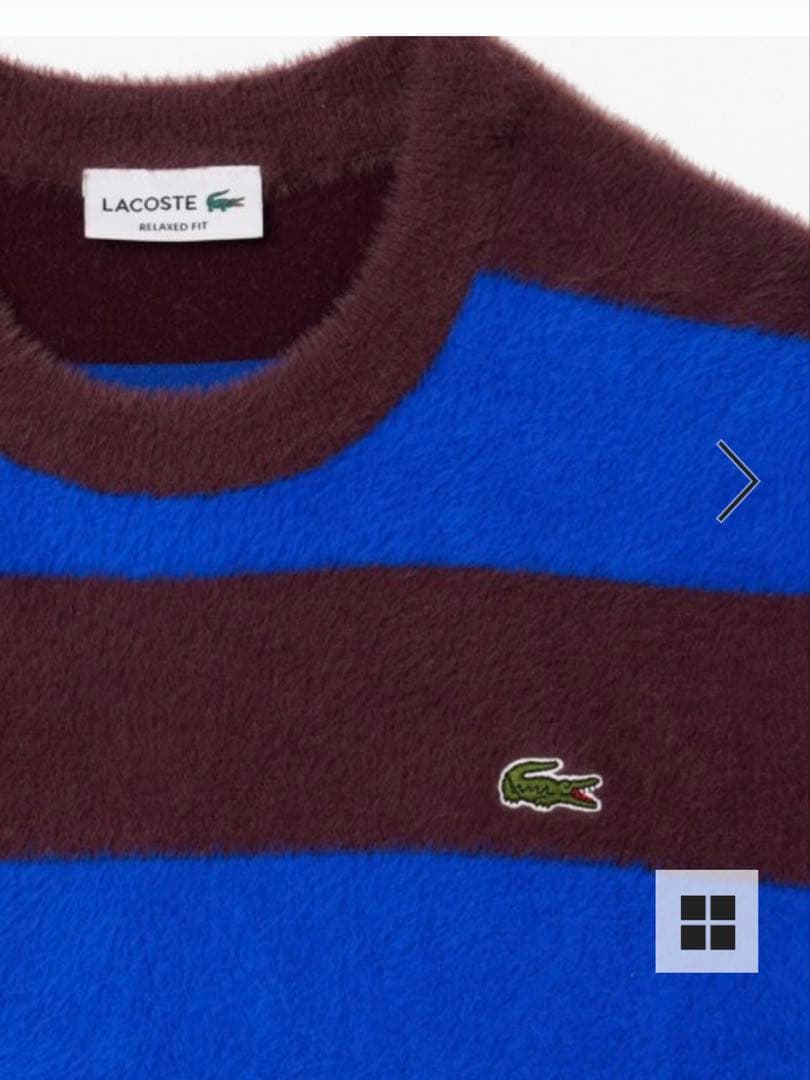 ラコステLACOSTE ボーダーシャギーニット