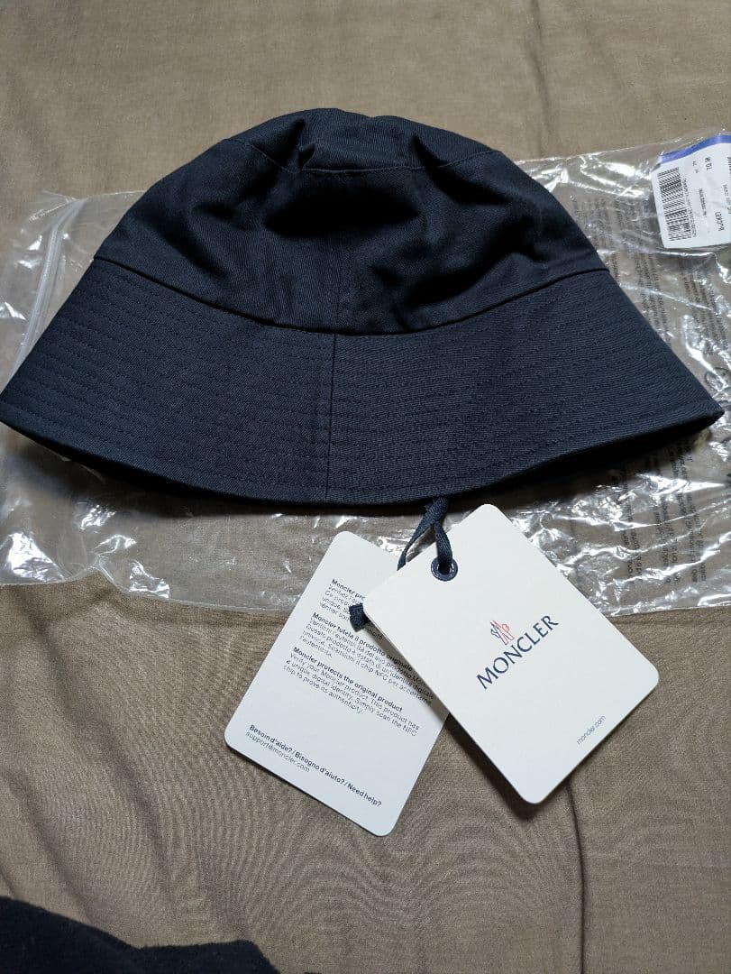 MONCLER バケットハット ネイビー Lサイズ