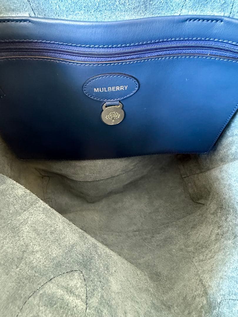 マルベリー ブルー レザートートバッグ