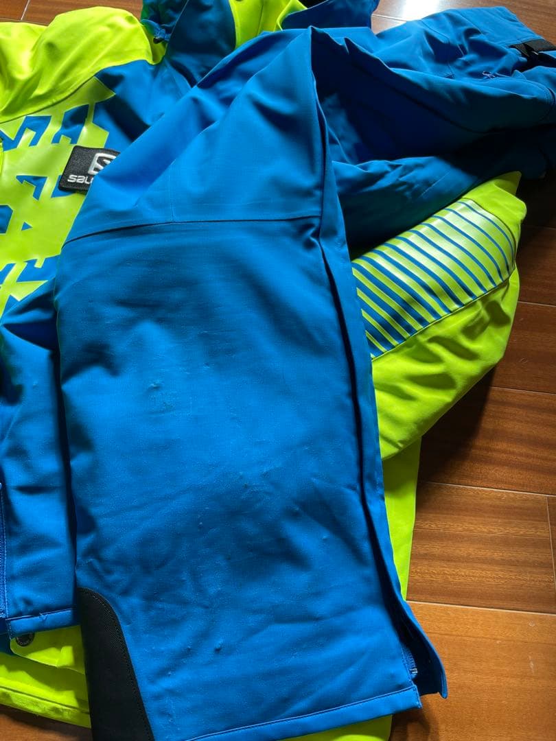 Salomon ON-YONE スキーウェア 蛍光イエロー/青