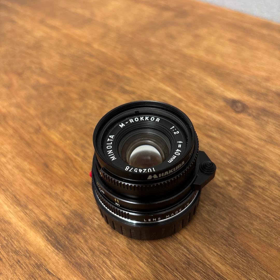 MINOLTA M-ROKKOR 40mm f/2.0 レンズ