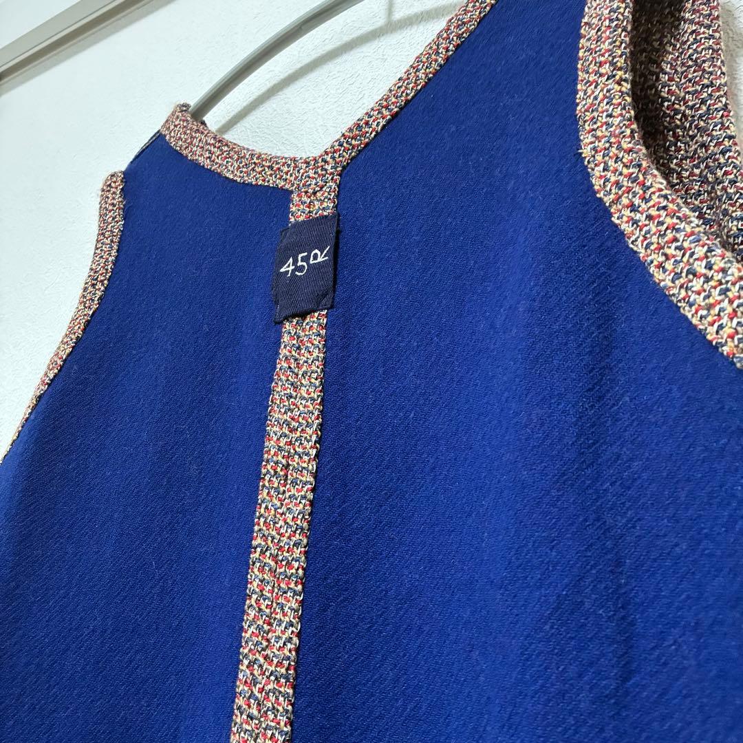 【45R】アーミッシュツイードワンピース Aライン ウール ジャンパースカート