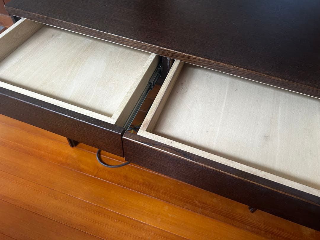 【彼方】カリモク学習机　木製デスク 引き出し付き