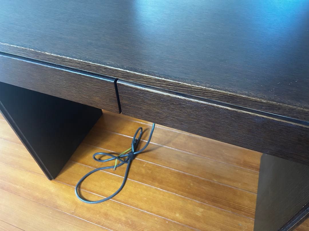 【彼方】カリモク学習机　木製デスク 引き出し付き