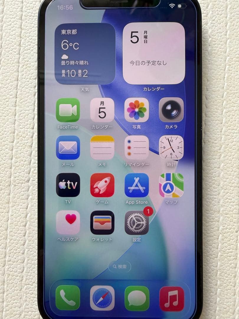 【中古】Apple iPhone 12 ブラック 本体【SIMロック解除済】