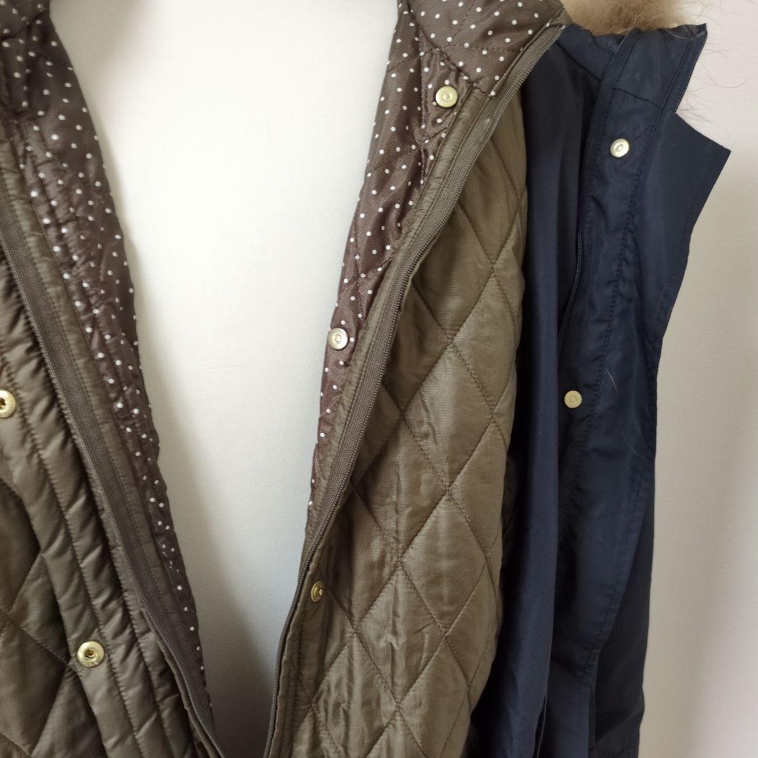 紺色、コ―ト、インナー取り外しできます。