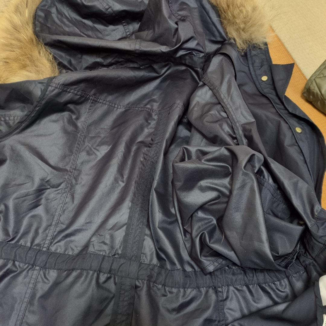 紺色、コ―ト、インナー取り外しできます。