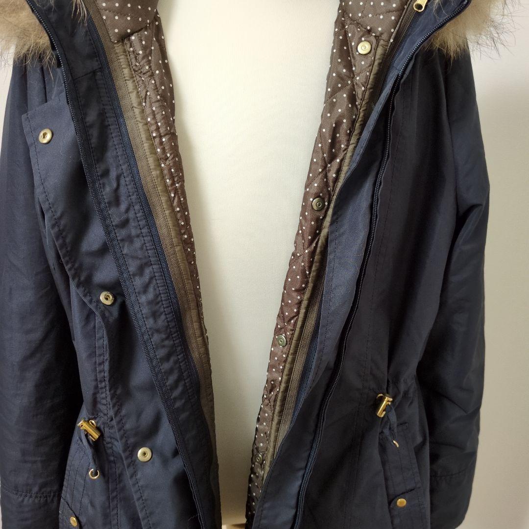 紺色、コ―ト、インナー取り外しできます。