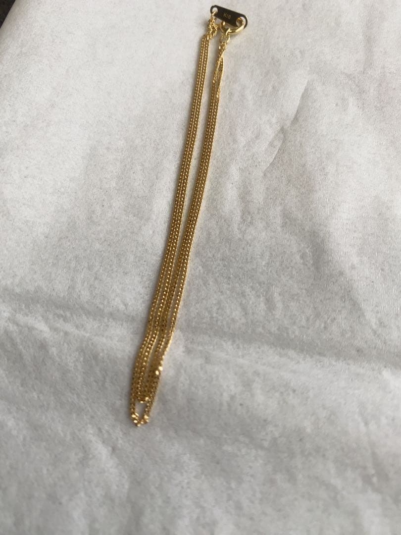 値下げ不可 新品 K18 喜平 2面 ダブルチェーン ブレスレット 18金