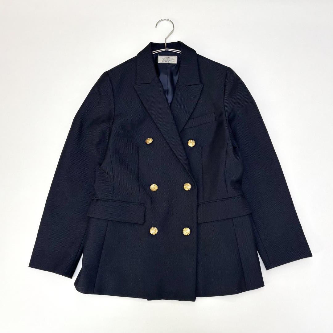 美品　ジャーナルスタンダードレリューム　ギャバネイビーブレザー　ネイビー　38