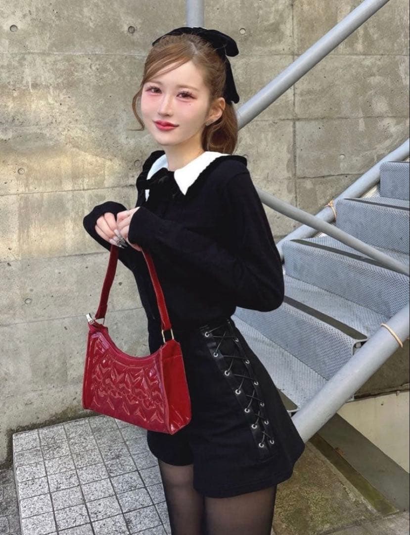 Darich ダーリッチ ハイウエストレースアップショートパンツ S