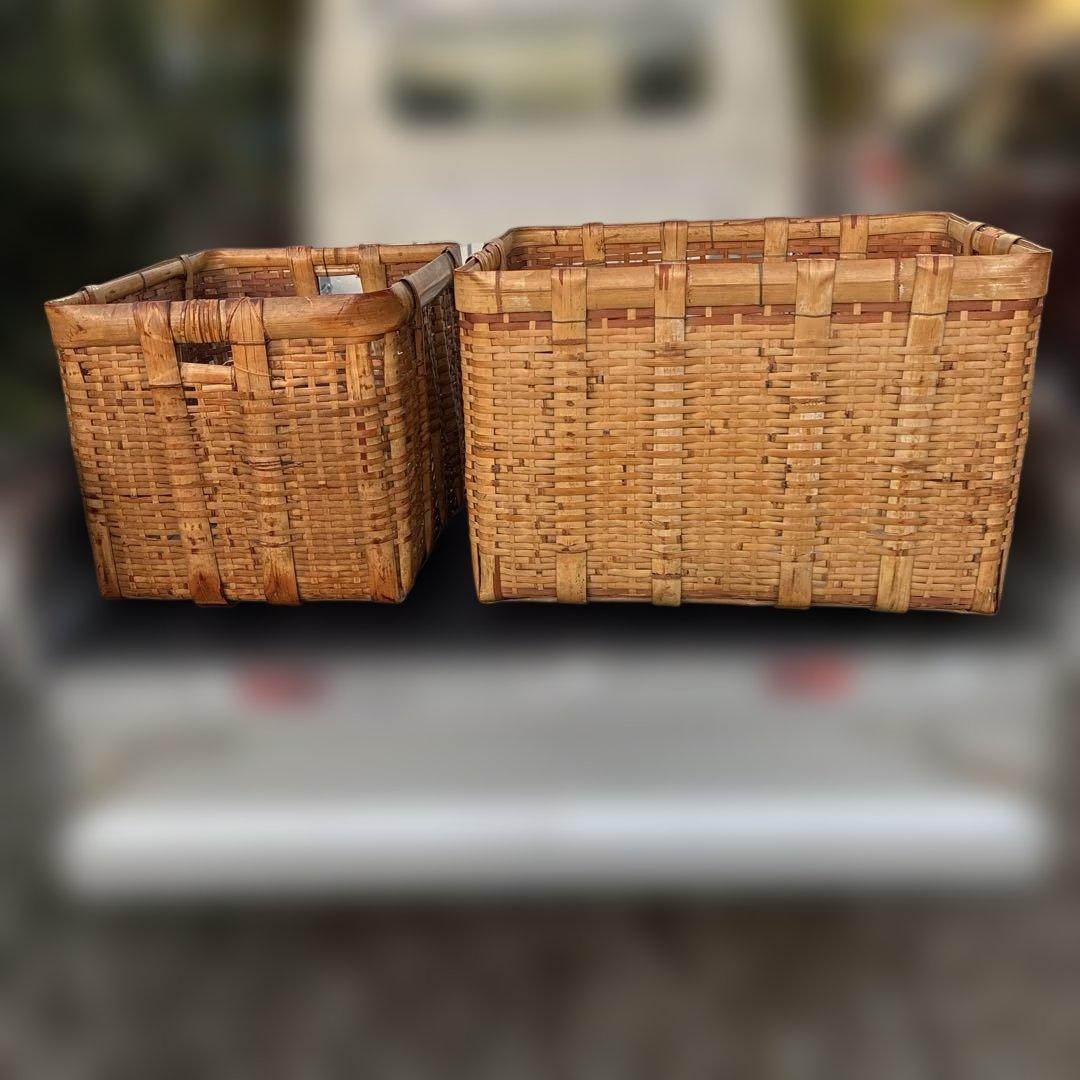ビックサイズ竹籠2つ送料元払いに変えました
