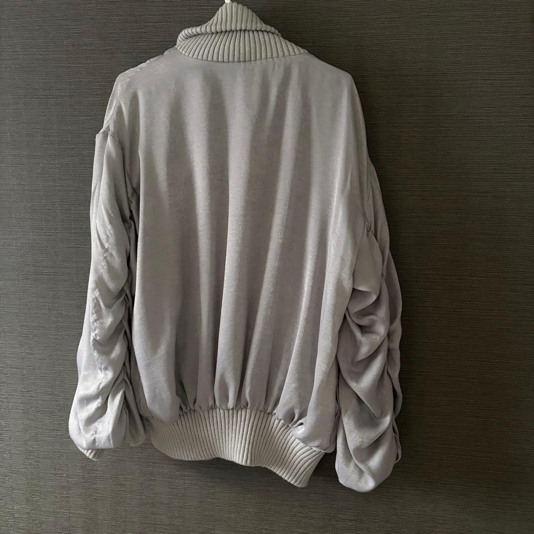 ジャケット・アウター PELLICULE ribbon gather lib blouson