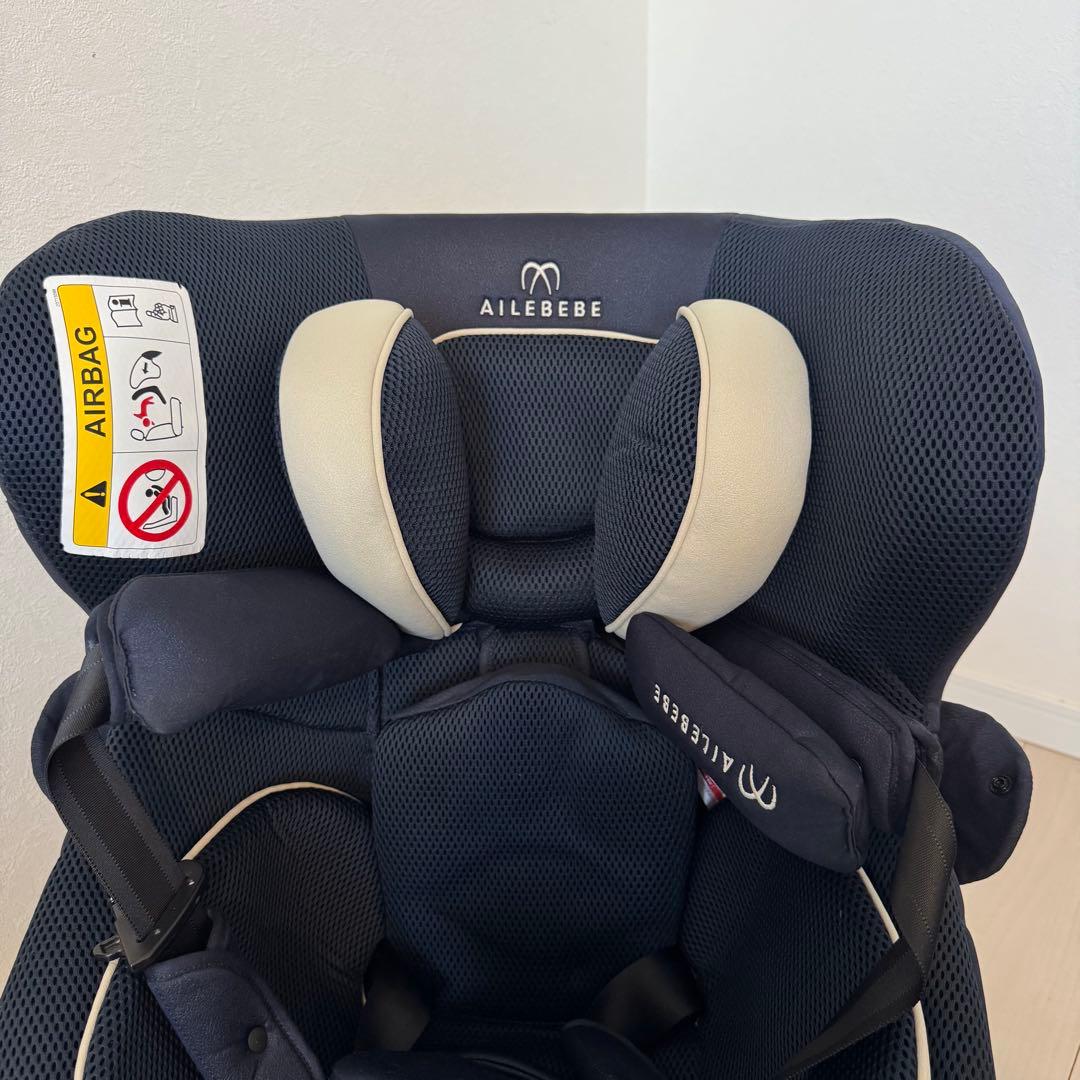【美品】エールベベ クルット5i グランス /ネイビー/ISOFIX/回転式
