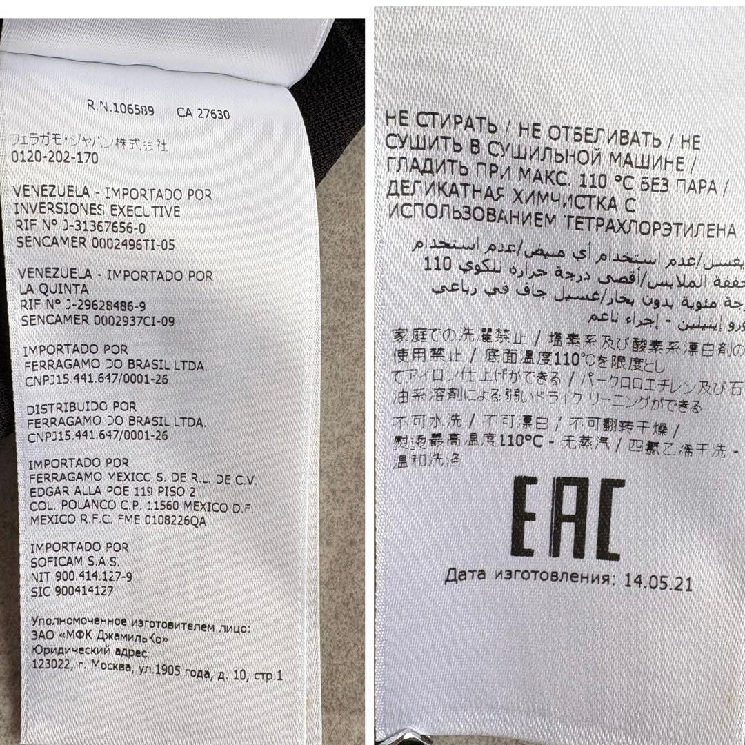 現行✨サルヴァトーレフェラガモ プリーツフレアラインワンピース ブラック XL