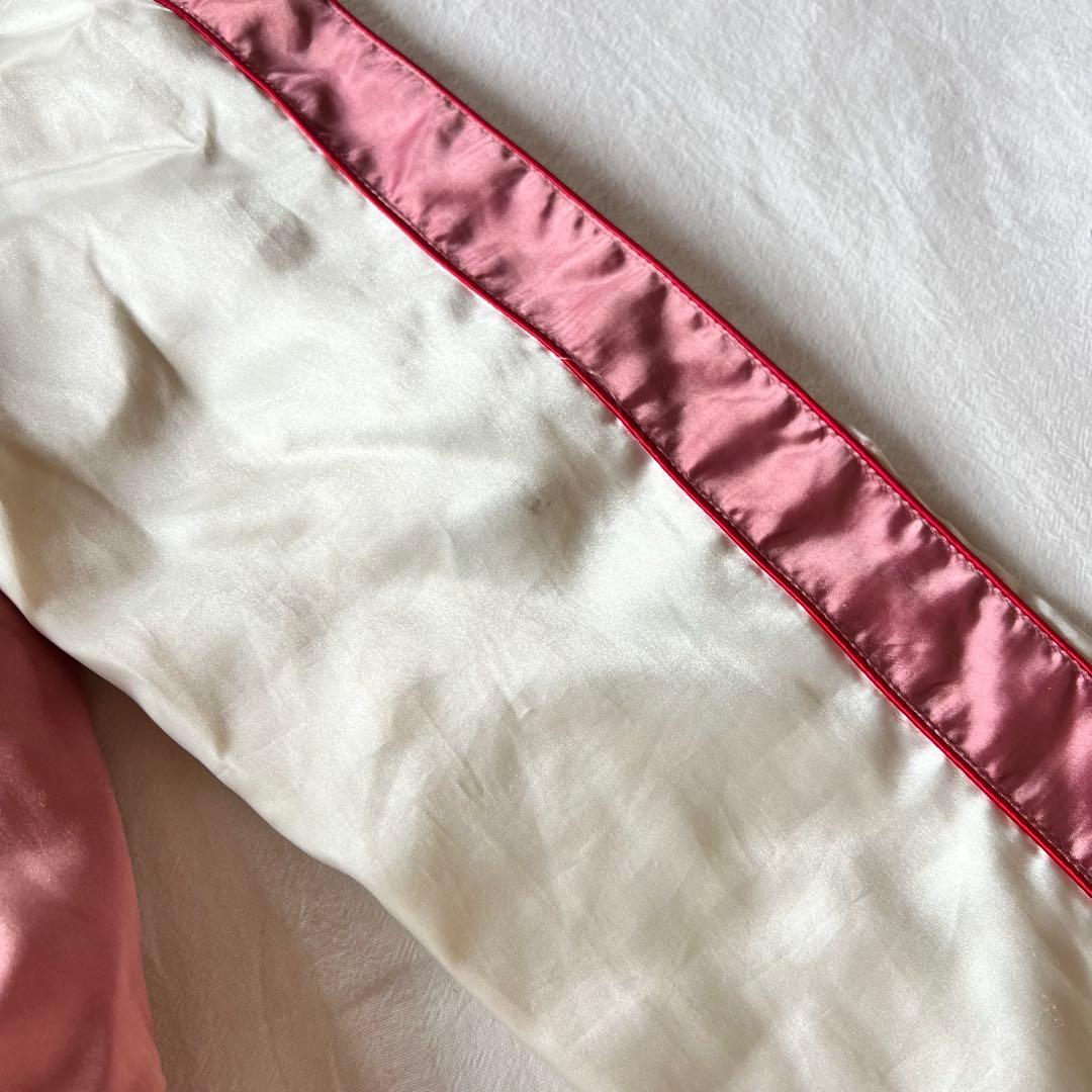 【希少】PINK HOUSE ピンクハウス スカジャン リバーシブル 花柄 刺繍