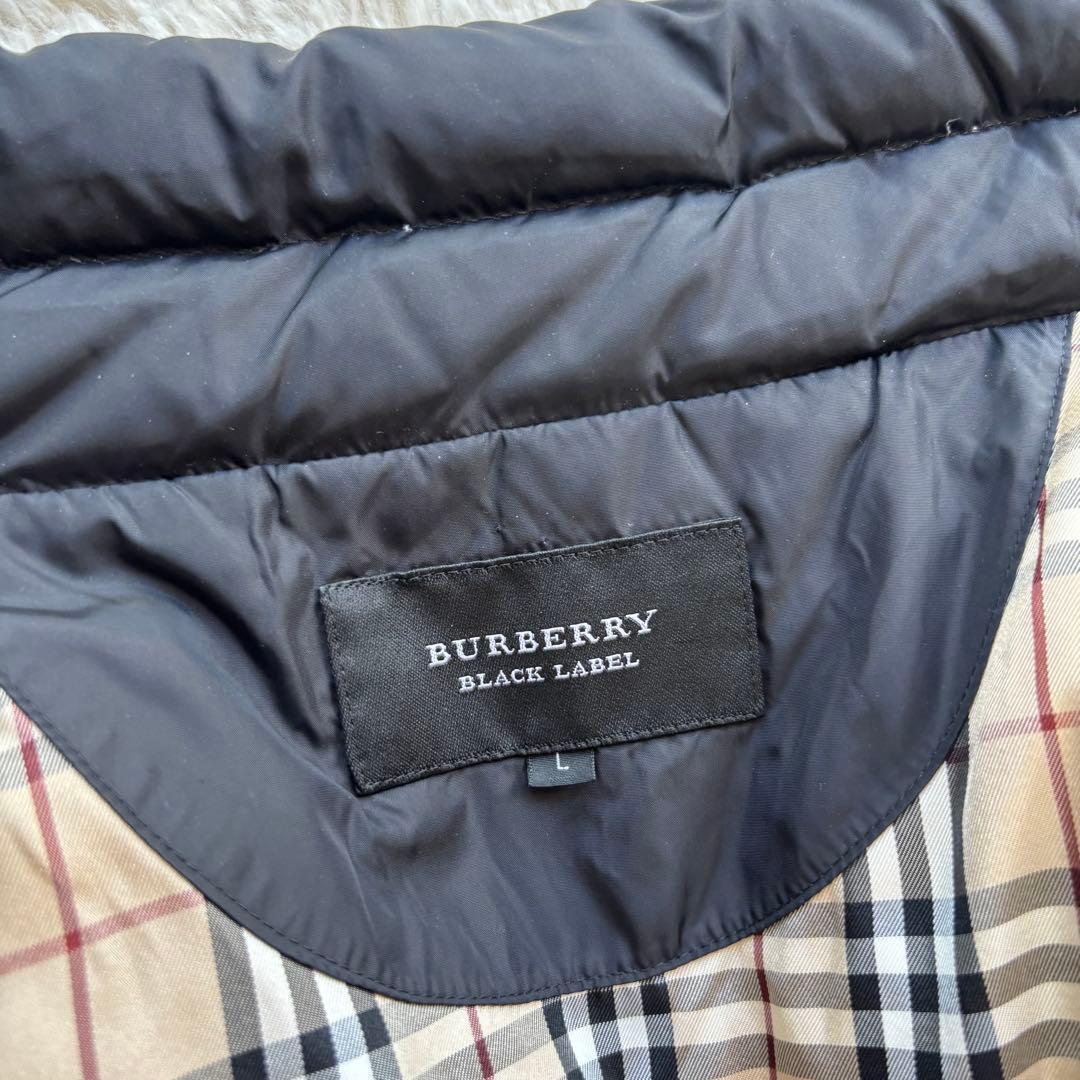 ✨バーバリーブラックレーベル ダウンジャケット　コートL 黒ホース刺繍