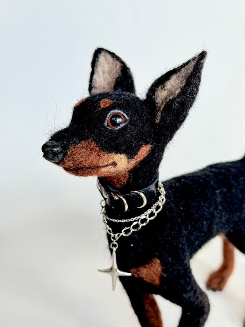 羊毛フェルト ミニチュアピンシャー　インテリア