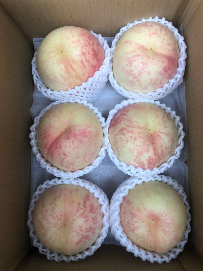 569.数量限定福島產希少品種CXシーエクス硬め桃箱込み5kg家庭用美品