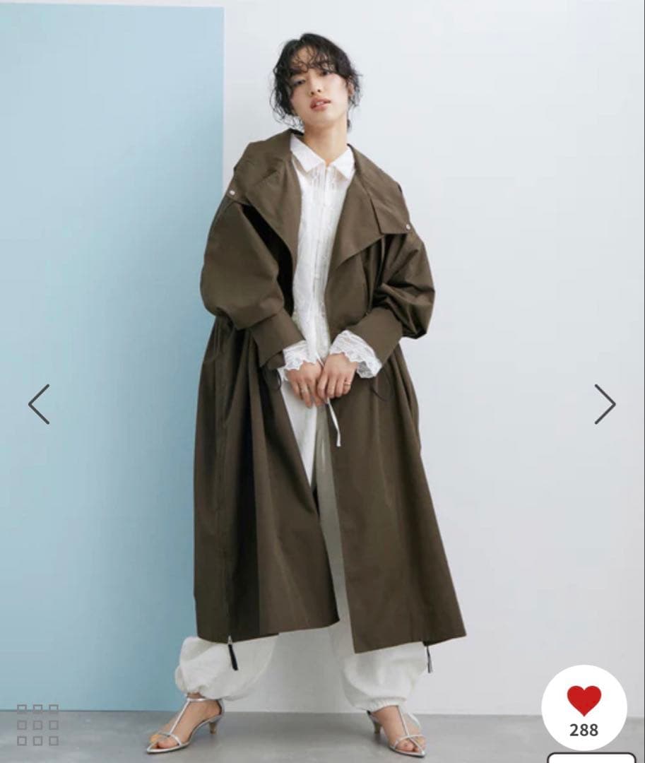 ADAM ET ROPE' 【WEB限定】スタンドカラーモッズコート