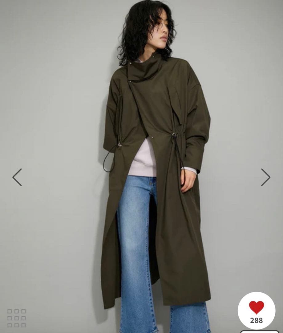 ADAM ET ROPE' 【WEB限定】スタンドカラーモッズコート