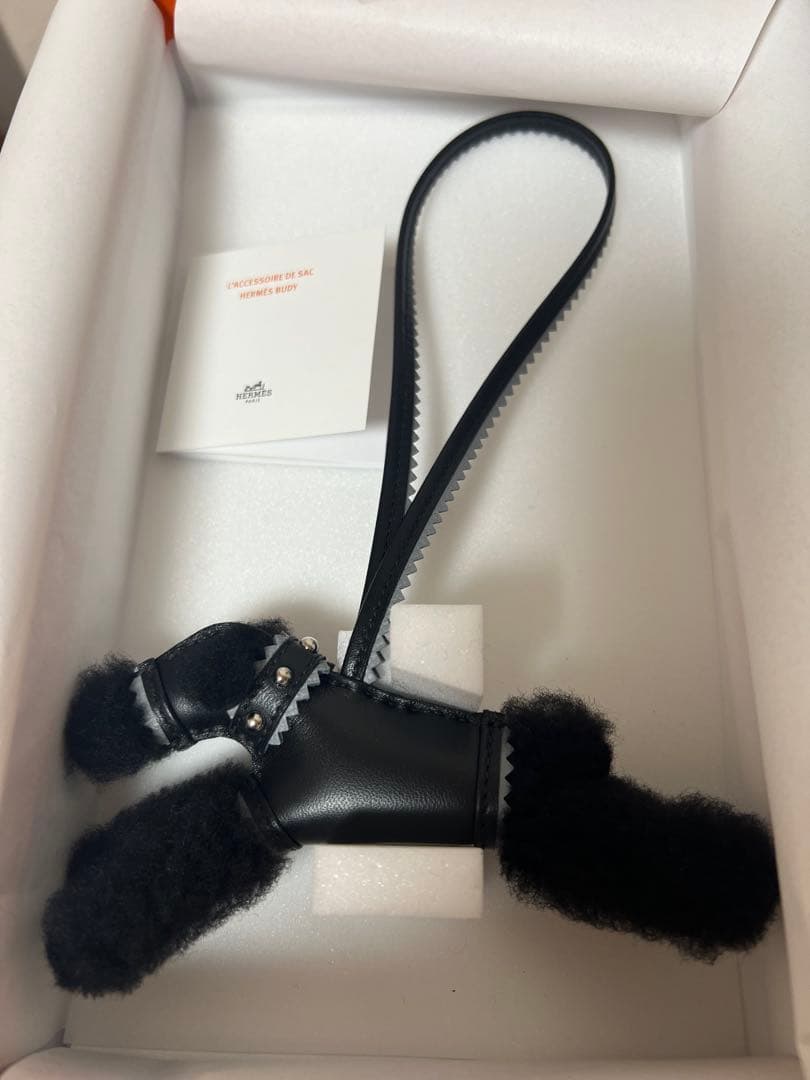 HERMES エルメス バディ 黒 首輪 チャーム バッグチャーム キーホルダー