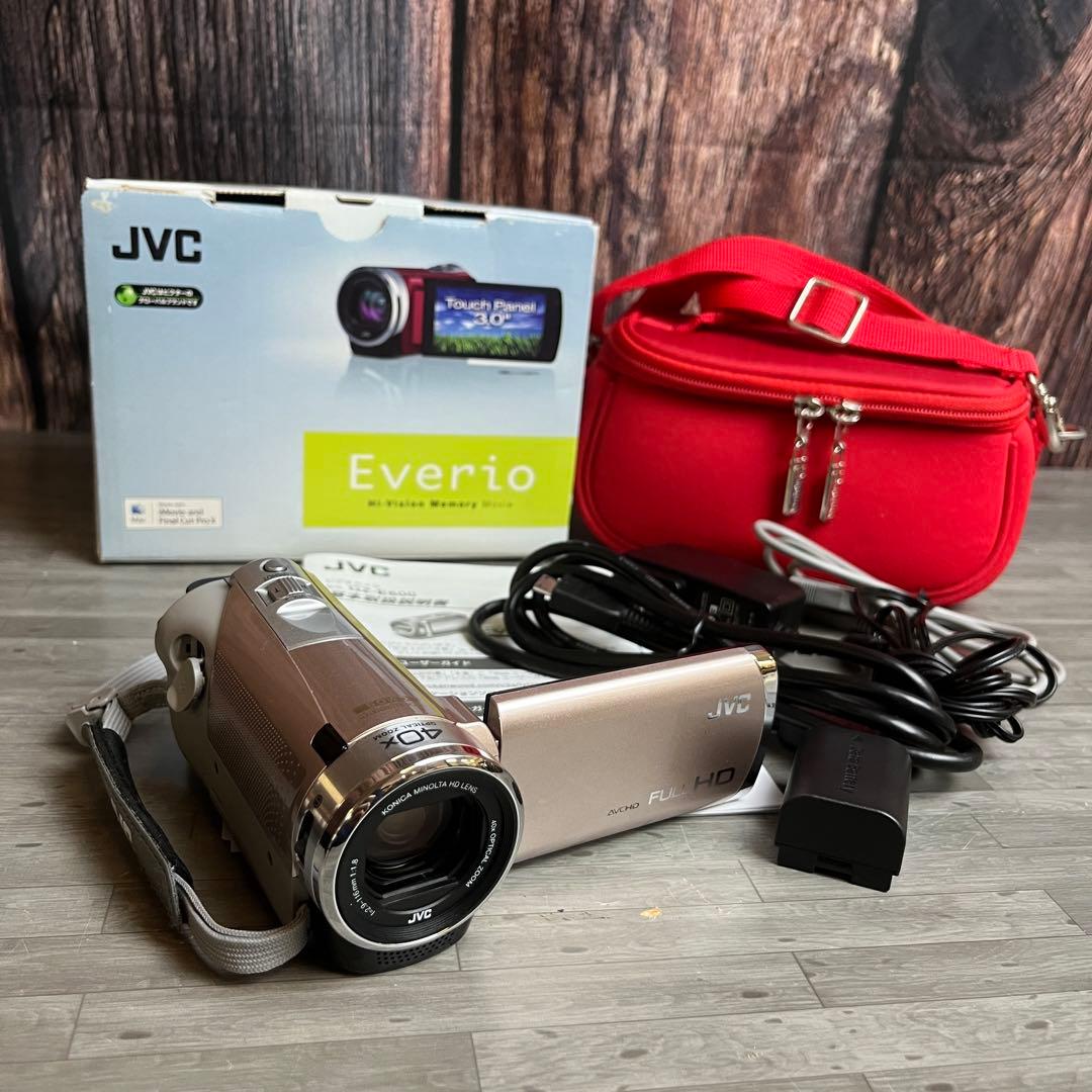 JVC Everio ビデオカメラ GZ-E600-N 本体 ピンク 説明書付