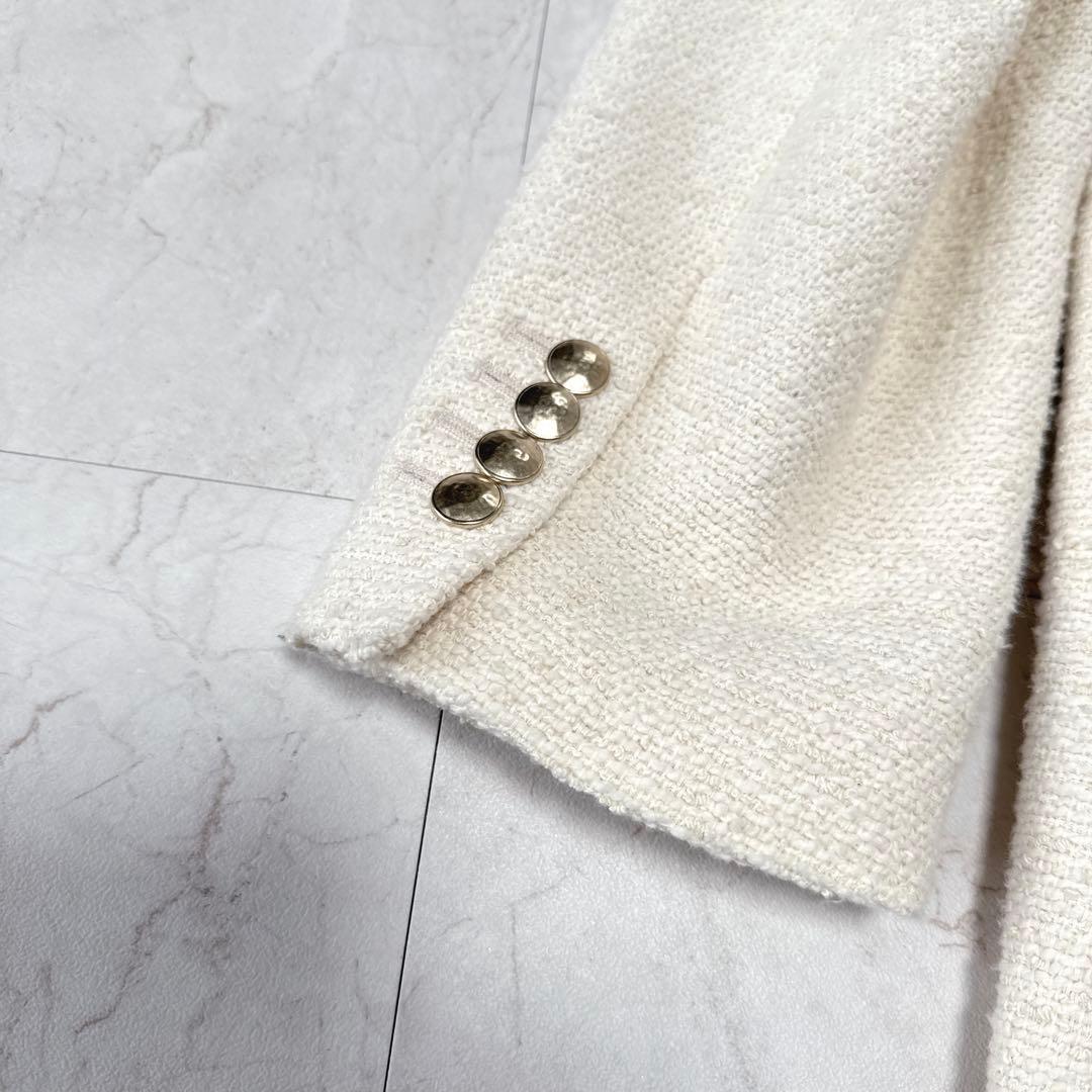 美品☆Spick & Span 3.6万　コットンツィードノーカラージャケット