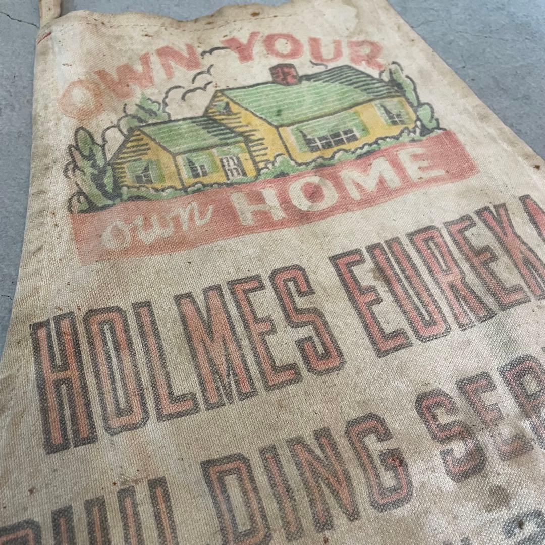 50s〜　染み込み　ワークエプロン　ビンテージ　apron vintage