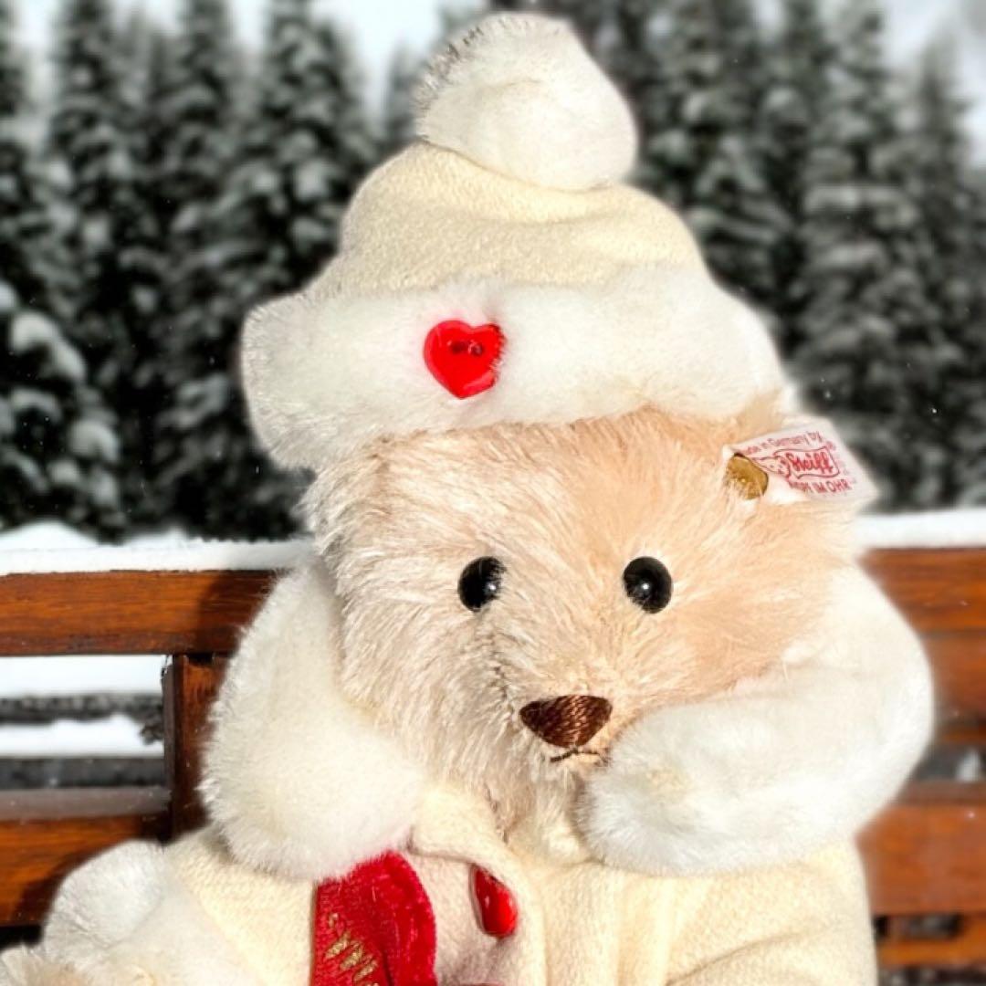 シュタイフ Steiff テディベア リトル サンタ ピンク 木箱 証明書 完品