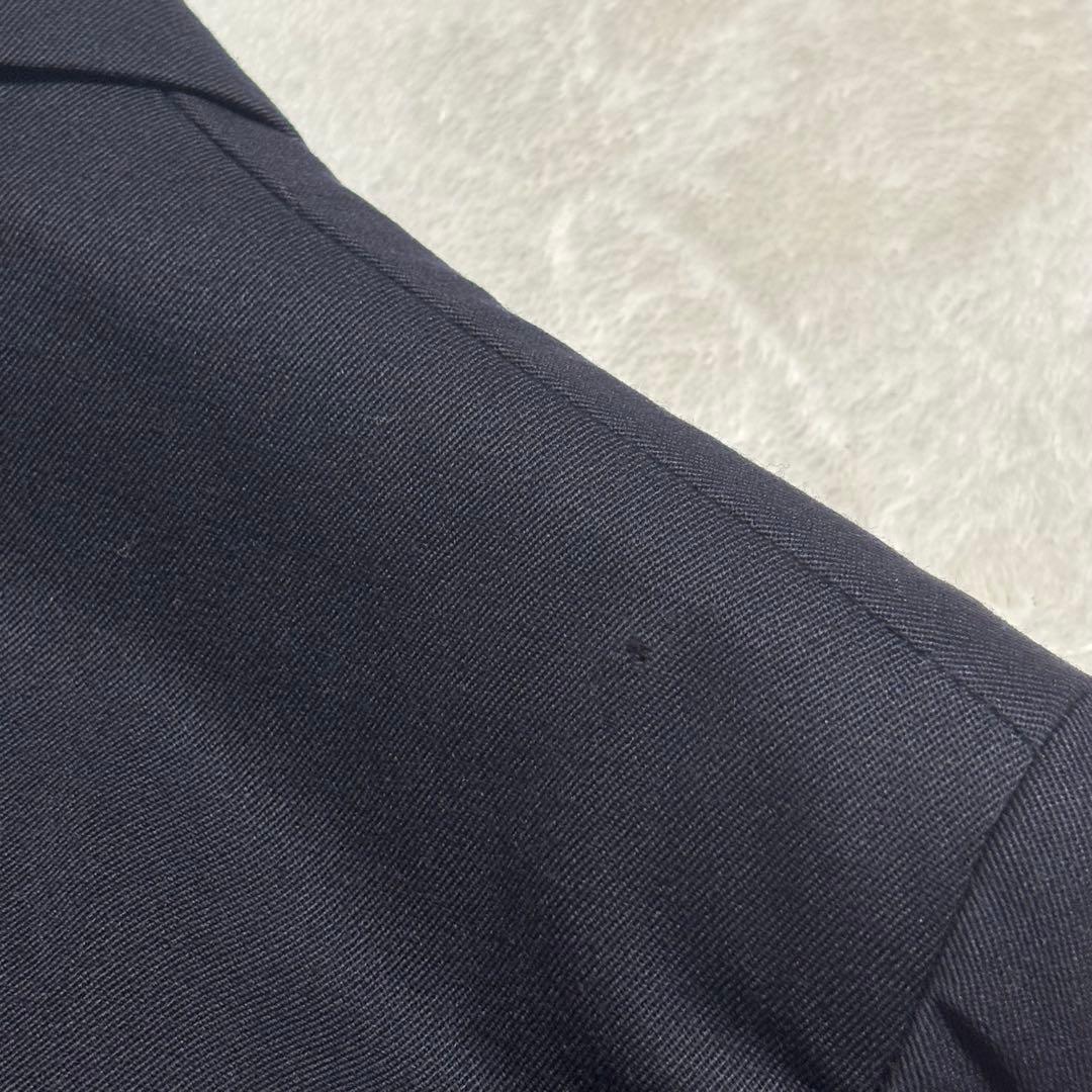 BURBERRY ダブル 紺ブレ 金ボタン テーラードジャケット エンブレム