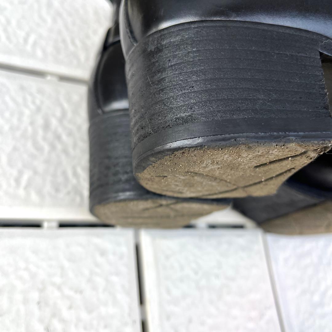 37 SARTORE ショートブーツ　ブーティ　黒　レザー　ファスナー　24