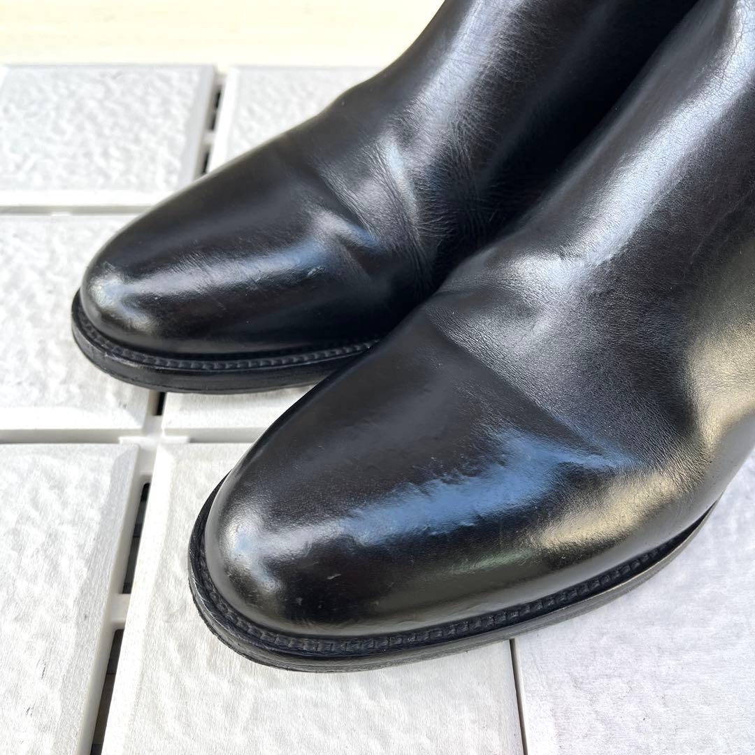 37 SARTORE ショートブーツ　ブーティ　黒　レザー　ファスナー　24