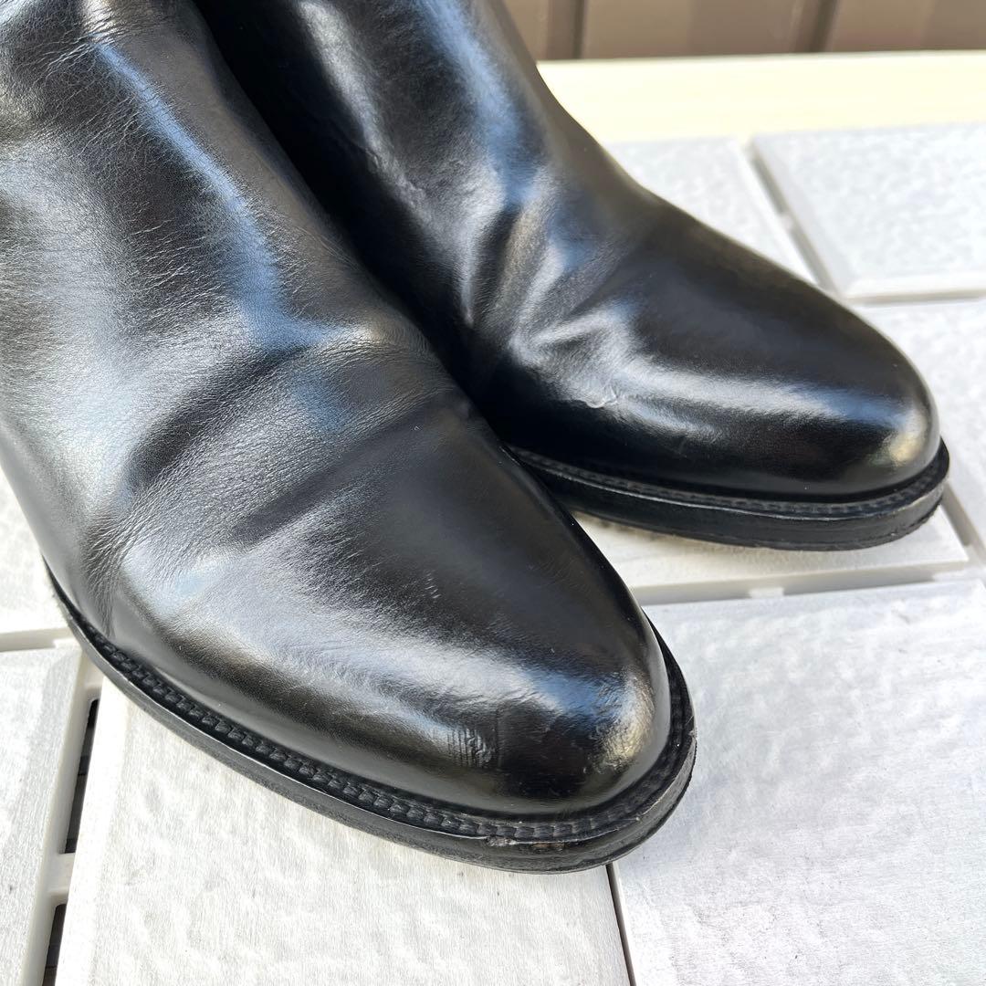 37 SARTORE ショートブーツ　ブーティ　黒　レザー　ファスナー　24