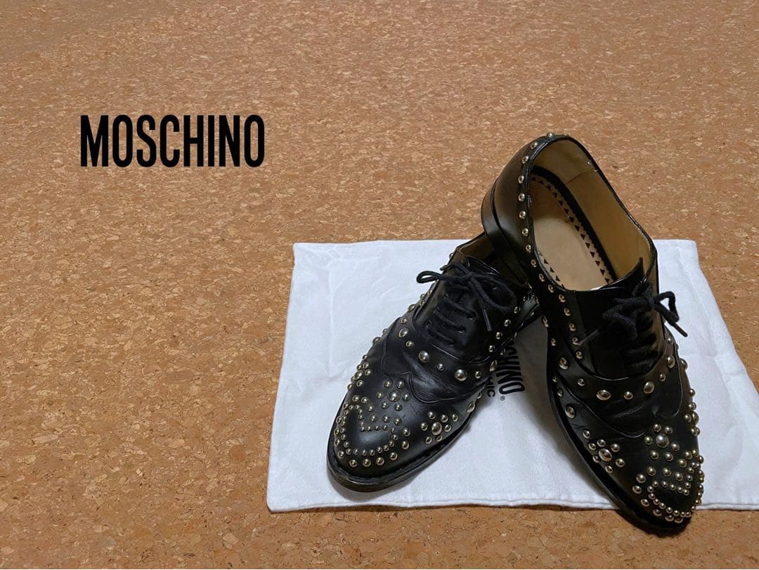 MOSCHINO ハート スタッズ レザー シューズ / モスキーノ