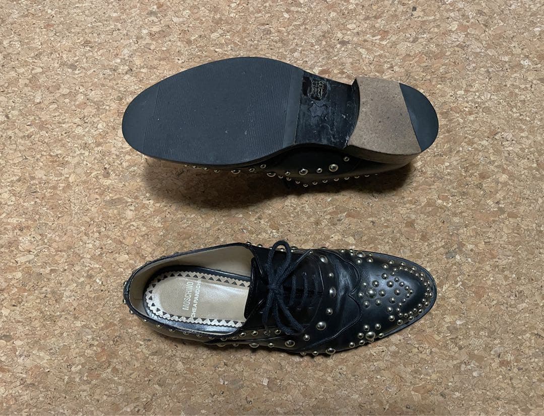 MOSCHINO ハート スタッズ レザー シューズ / モスキーノ