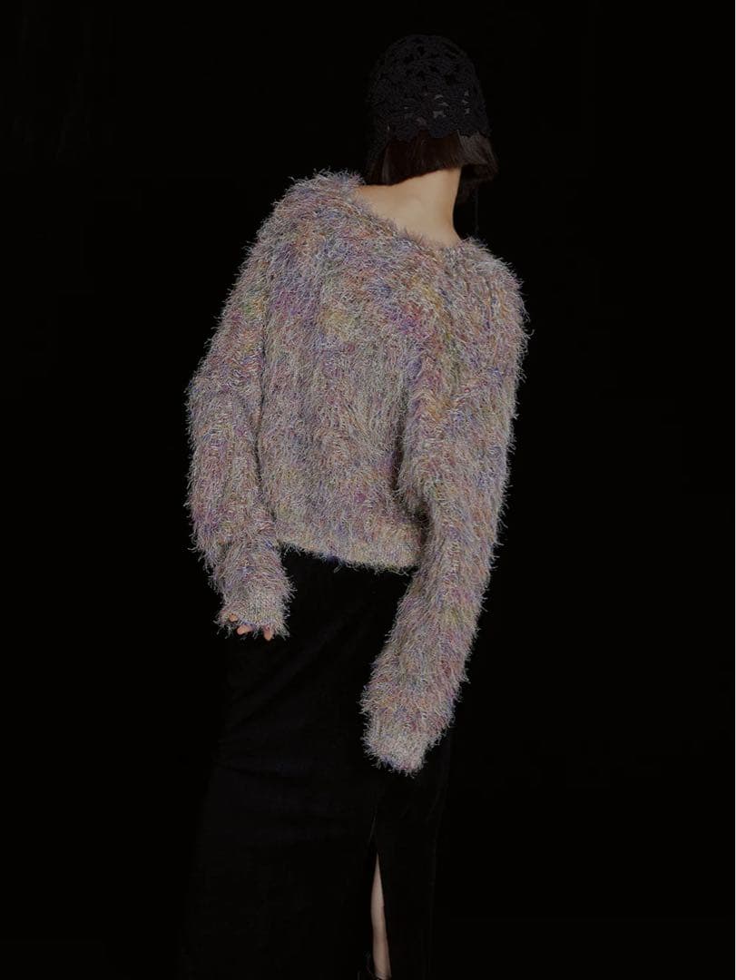 トップス Ameri FUNNY COLOR KNIT CARDIGAN TOP