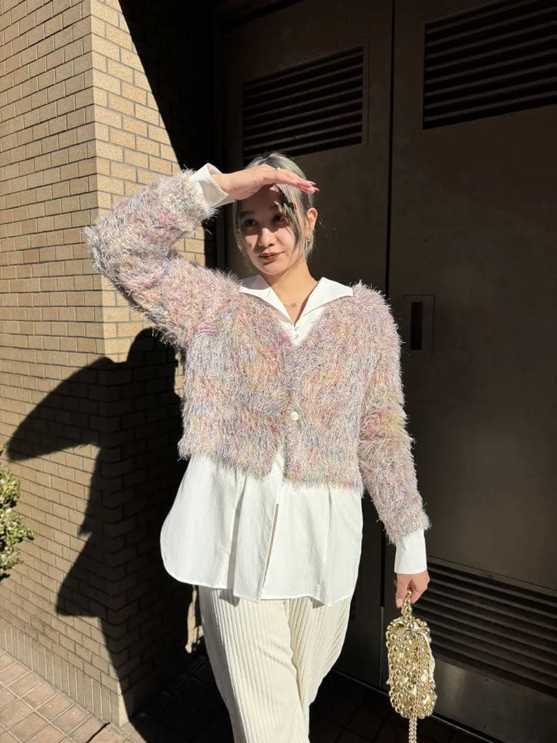 トップス Ameri FUNNY COLOR KNIT CARDIGAN TOP