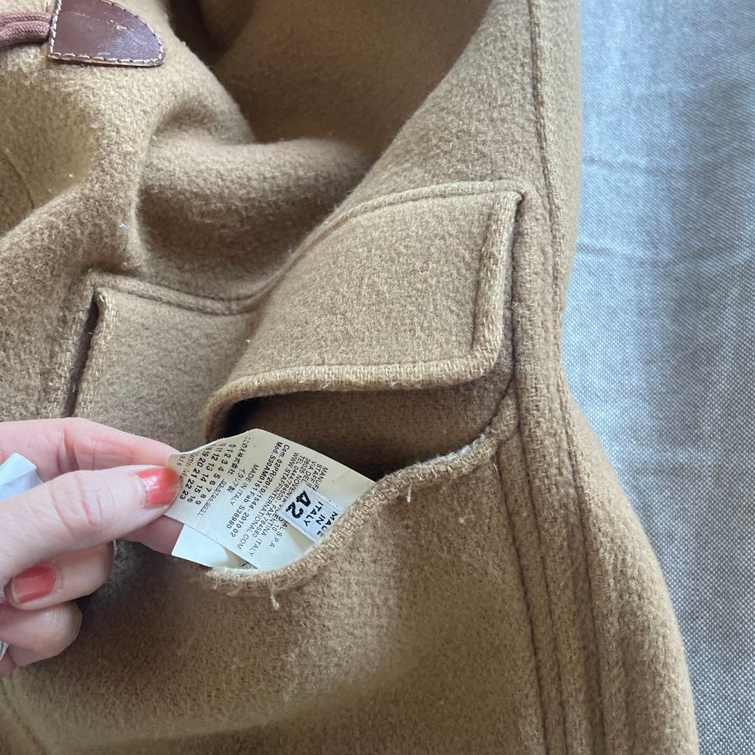 マルジェラベージュ ダッフルコート フード付き