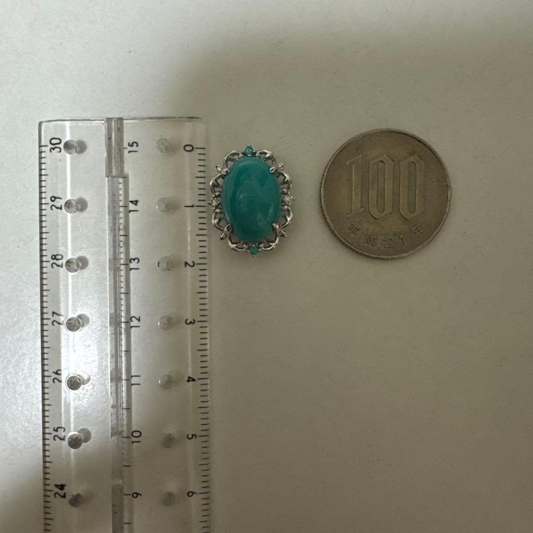 K18WG ターコイズダイヤ パライバトルマリン ペンダントトップ