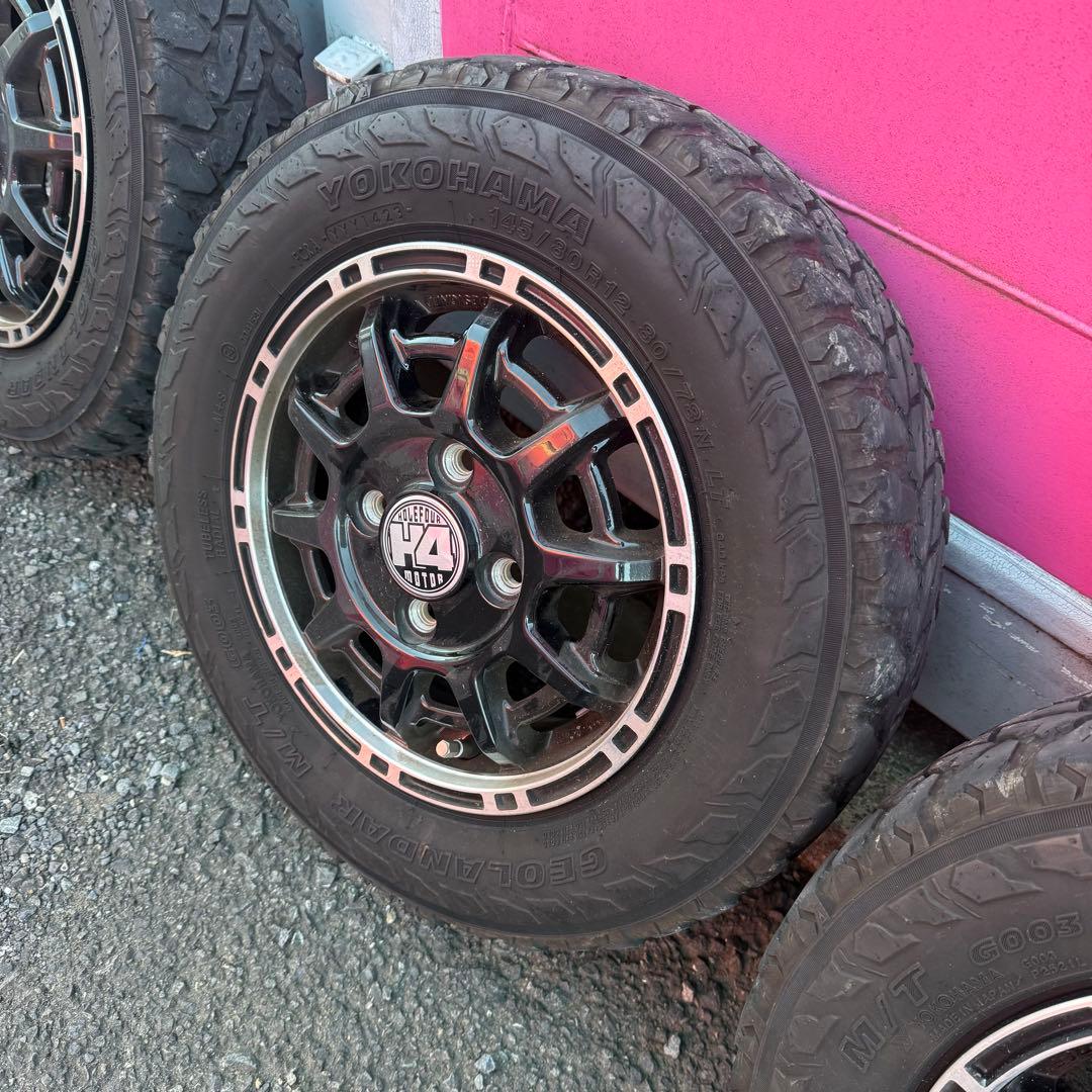 軽バン軽トラマッドタイヤ4本セット ジオランダー 145/80R12 12×4J
