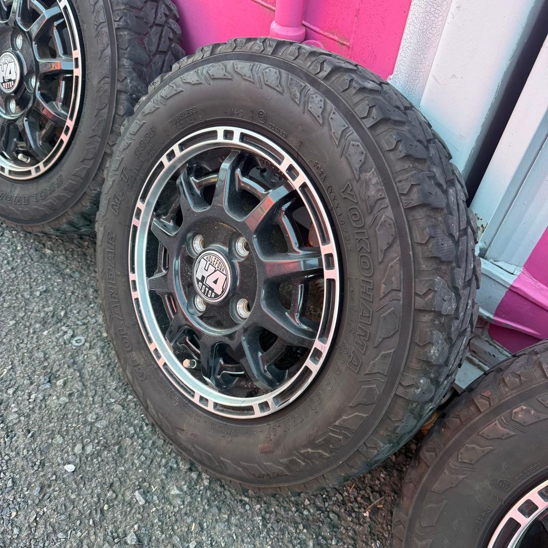 軽バン軽トラマッドタイヤ4本セット ジオランダー 145/80R12 12×4J